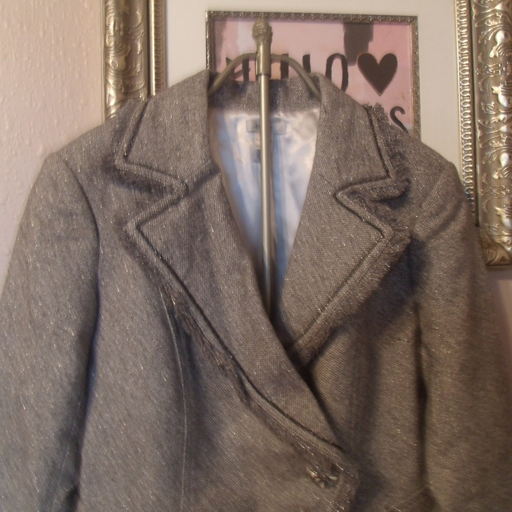 Cache Gray Shimmer Blazer - image 3